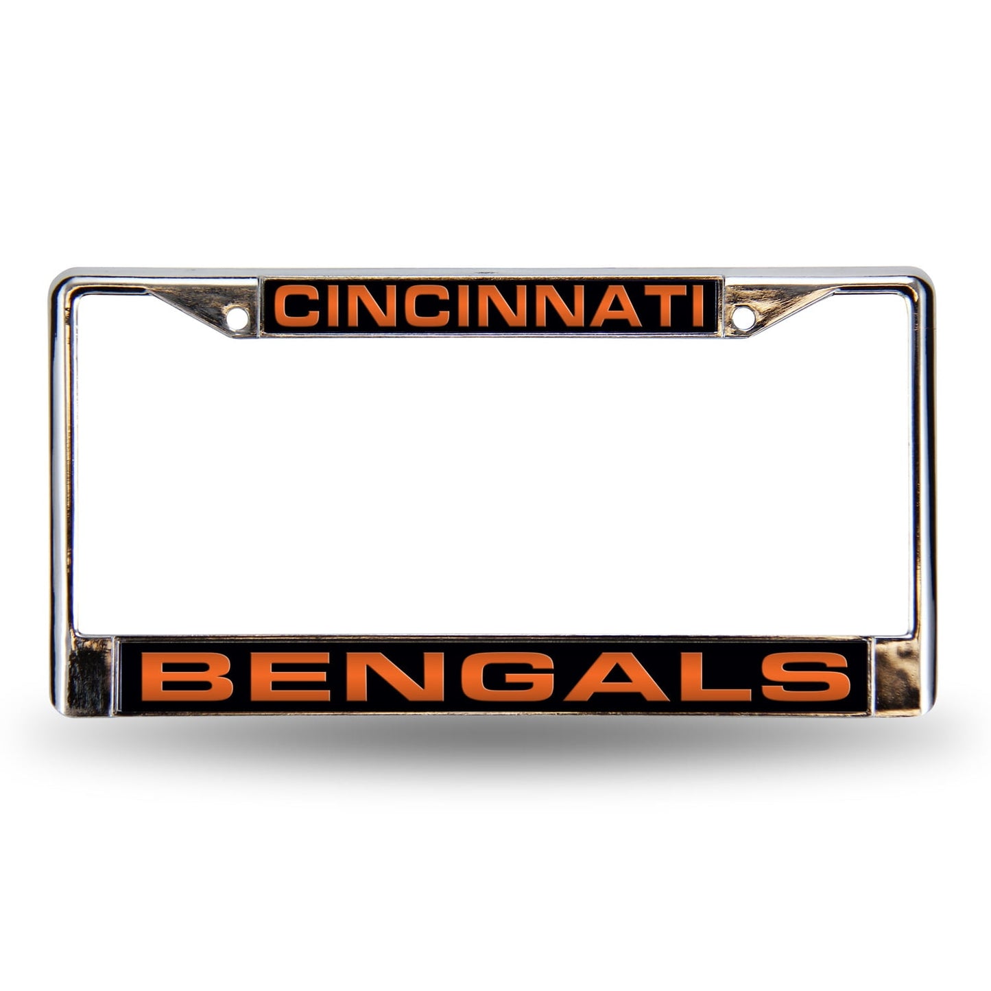 Cincinnati Bengals License Plate Frame Laser Cut Chrome