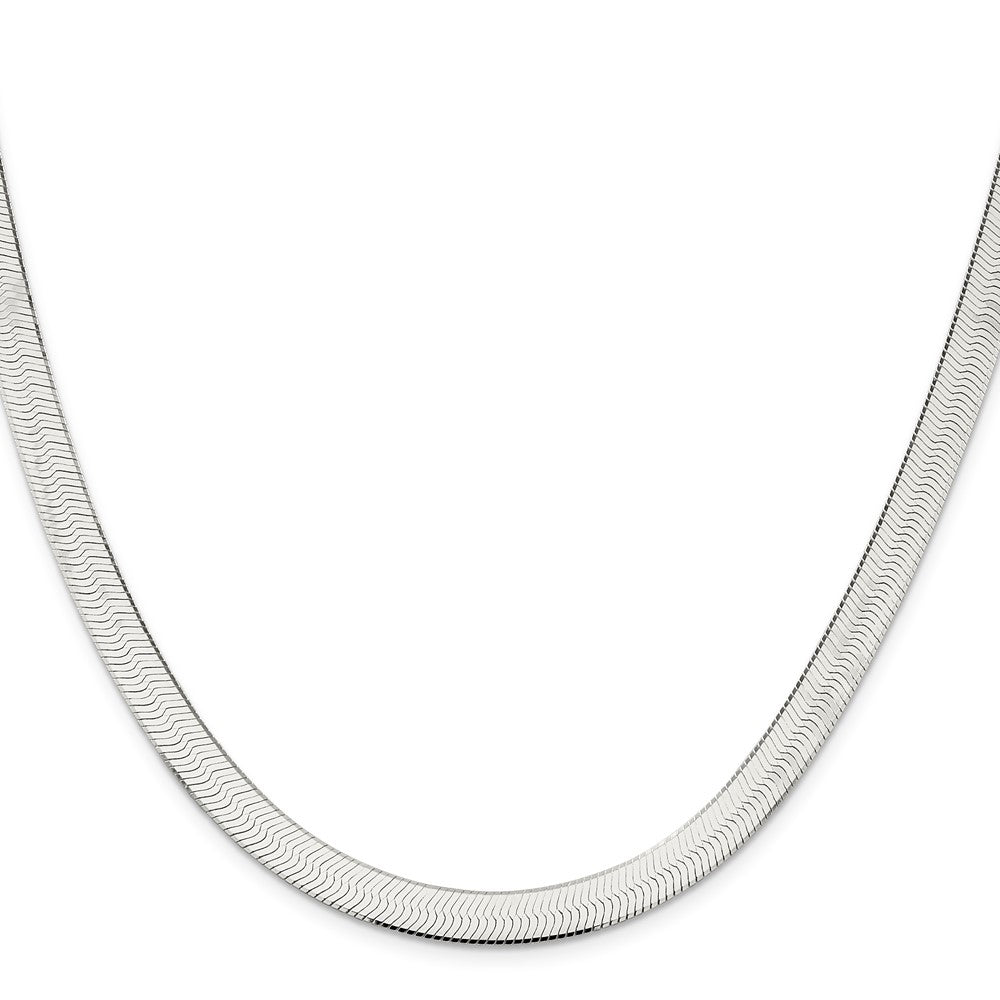 Sterling Silver 7.3mm Magic Herringbone Chain 18 Inches