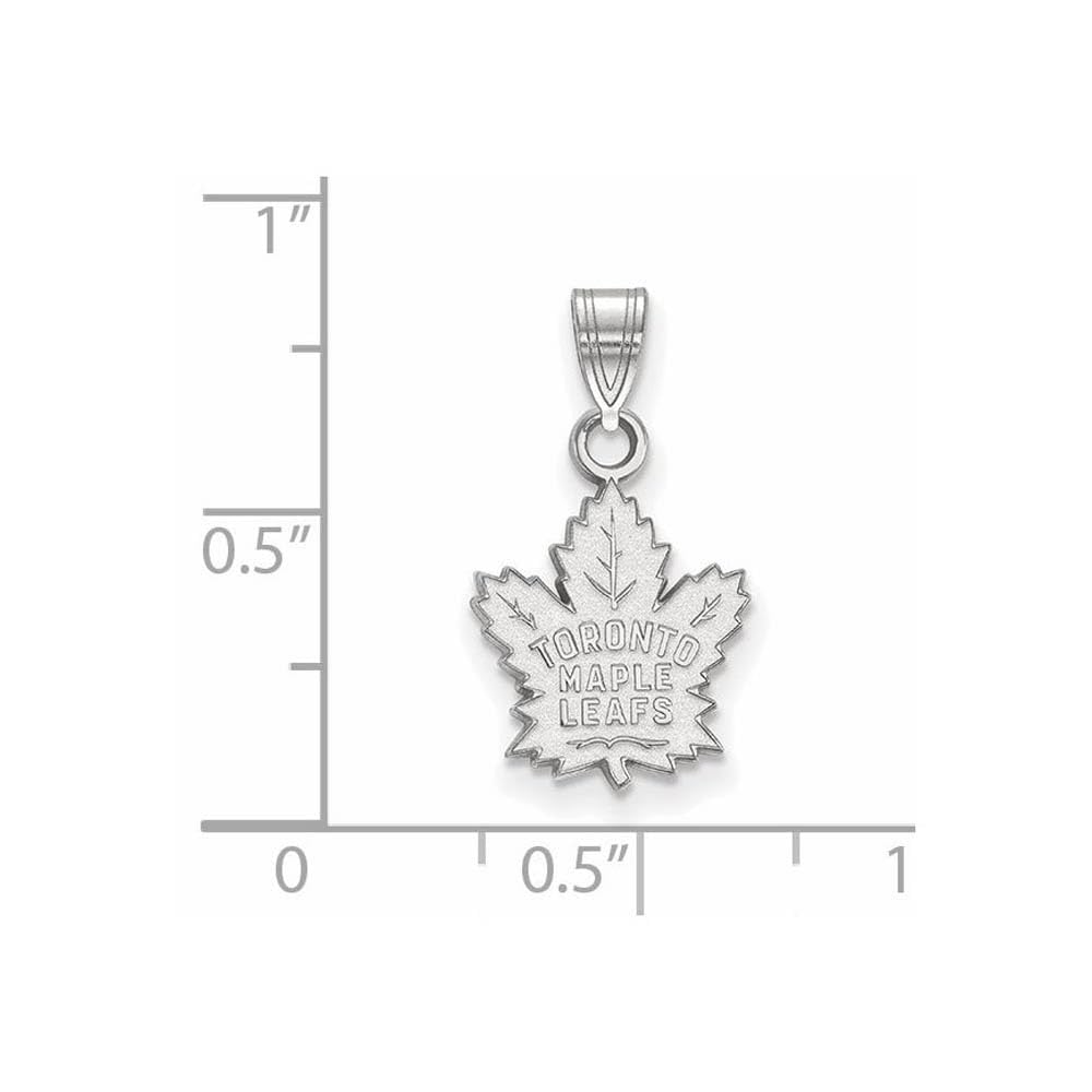LogoArt 14K White Gold NHL LogoArt Toronto Maple Leafs Small Pendant