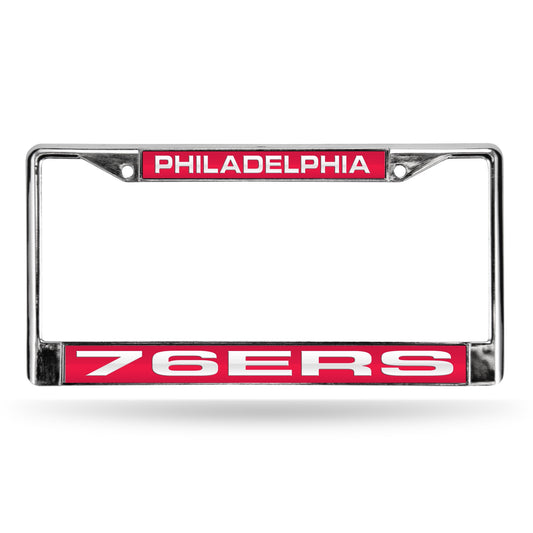 Philadelphia Basketball 76er's Chrome Metal Laser Cut License Plate Frame