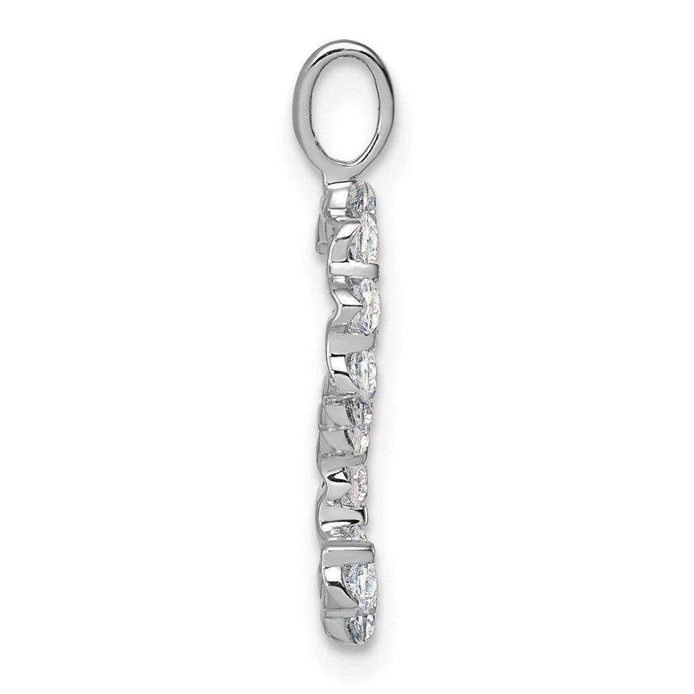 True Origin 14k White Gold 3/8 carat Lab Grown Diamond VS DEF Alphabet S Pendant