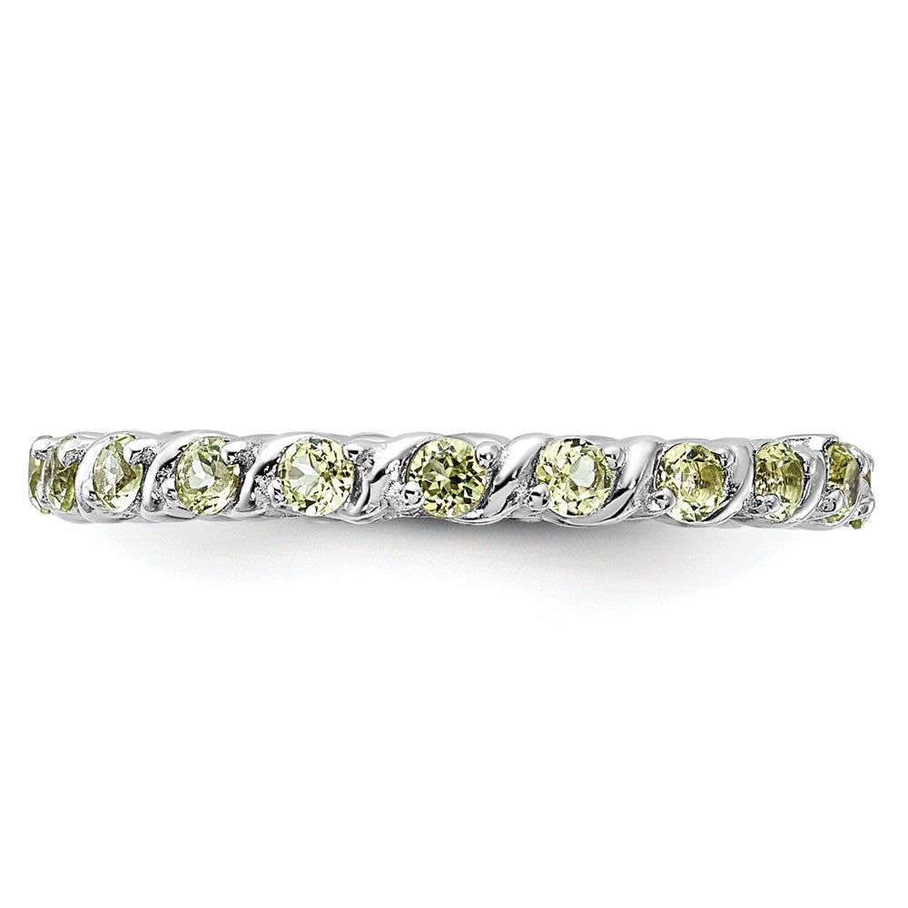 Sterling Silver Stackable Expressions Peridot Ring