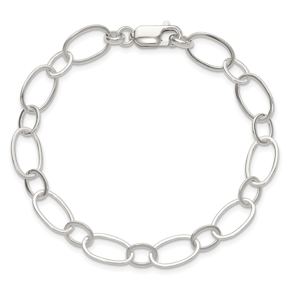 Sterling Silver 7.5inch Fancy Link Bracelet 7.5 inches