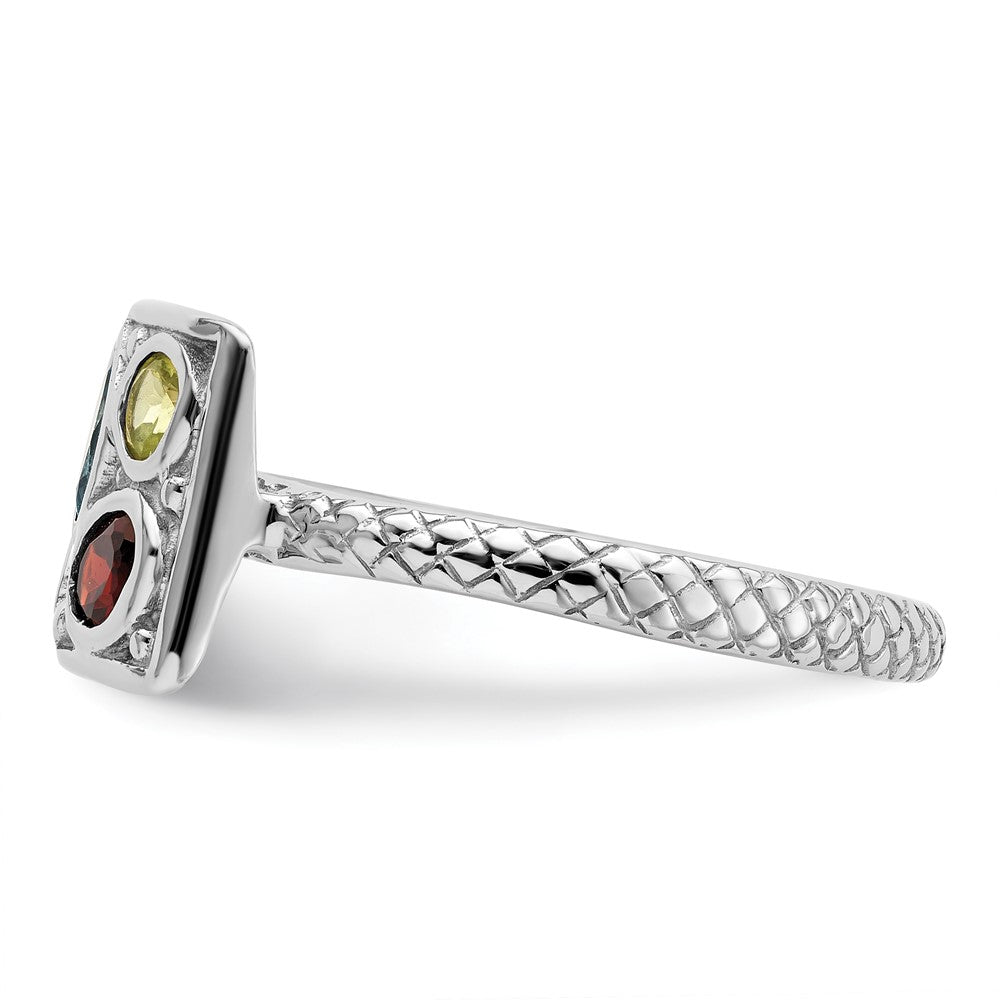 Sterling Silver Stackable Expressions Gemstone Ring Size -10