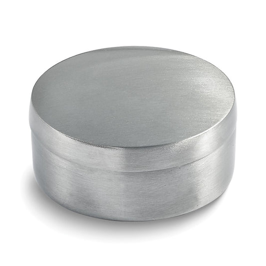 Small Round Pewter-tone Trinket Box