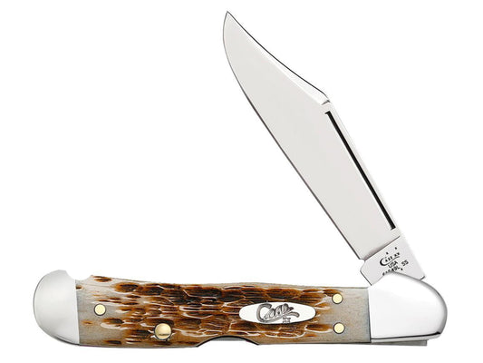 Case Folding Mini CopperLock Pocket Knife Amber Bone