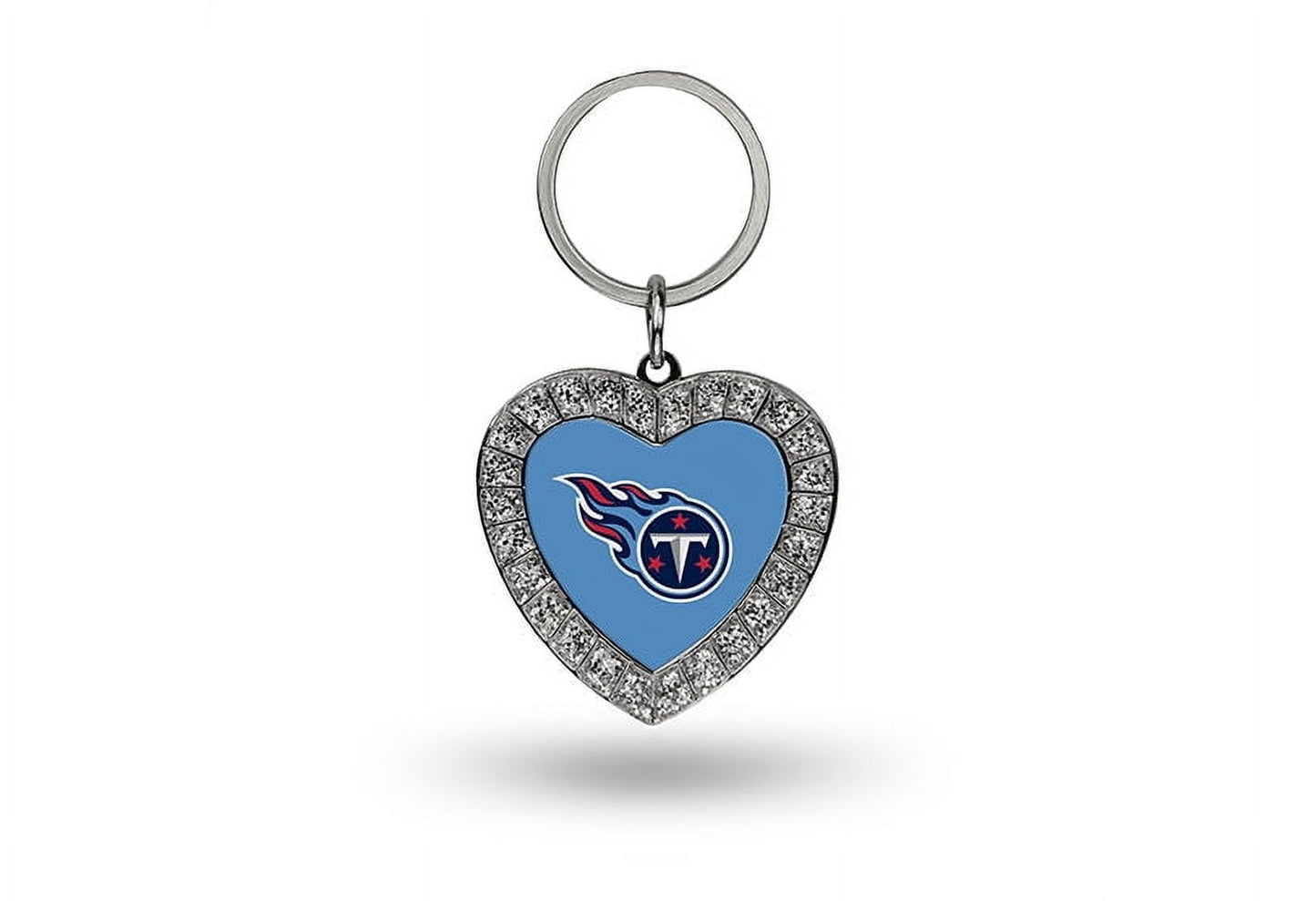 NFL Tennessee Titans Rhinestone Heart Key Ring QGC7960