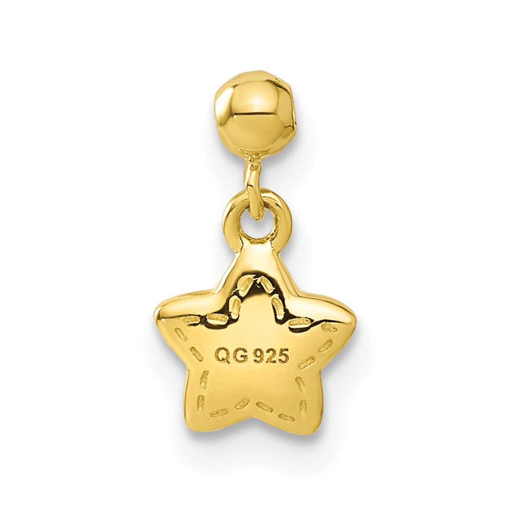 Mio Memento Sterling Silver Gold-tone Dangle Star Charm