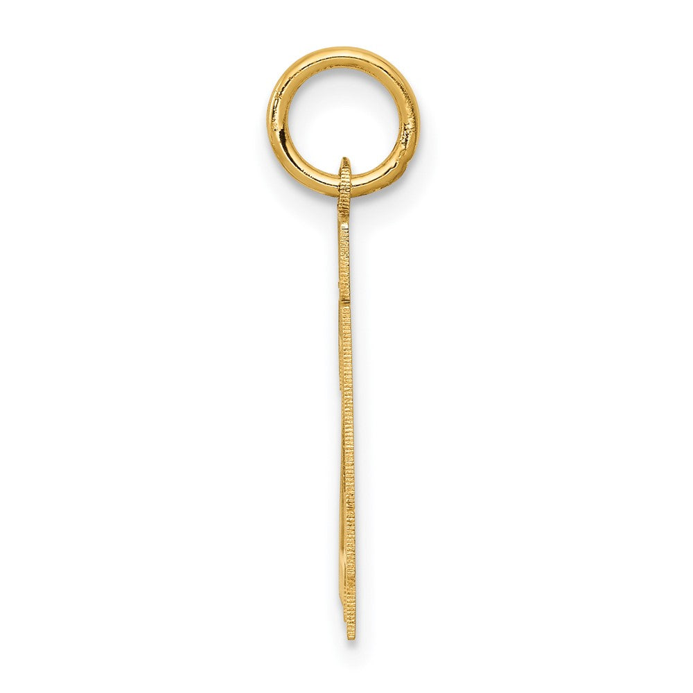 14k Small Satin Number 24 Charm