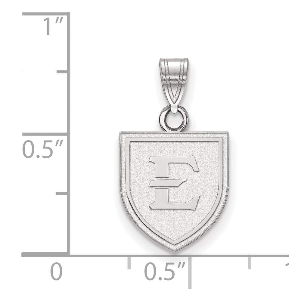 LogoArt Sterling Silver East Tennessee State Small Pendant Necklace