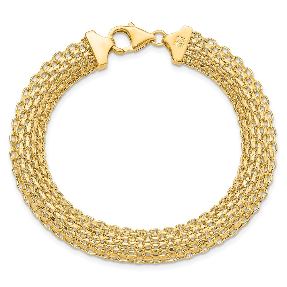 14K Polished Bracelet 7.5  inches