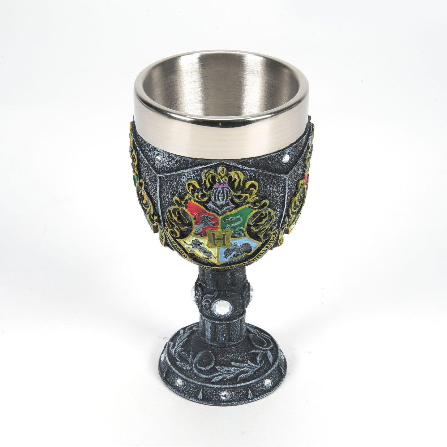 Enesco Wizarding World of Harry Potter Hogwarts Decorative Stainless Steel Resin Goblet 7in H