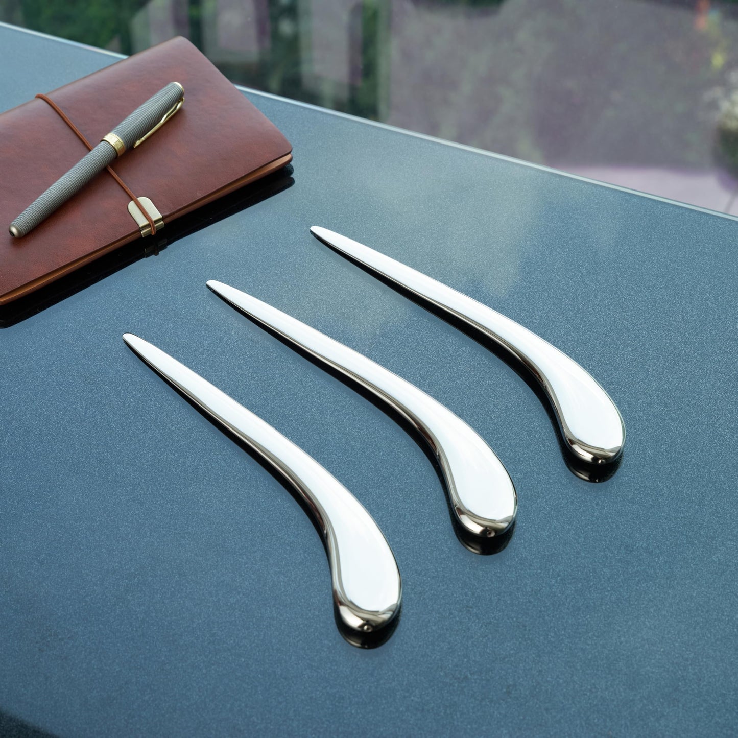 Natico Originals 30-364 Letter Opener Curve Silver