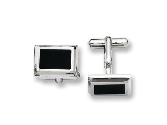 Stainless Steel Black IP-plated Cuff Links