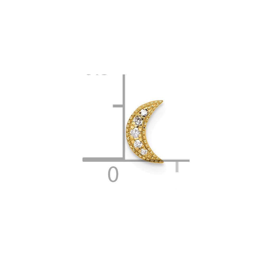 Stella & Dot 10ky Diamond Cresent Moon Charm Element