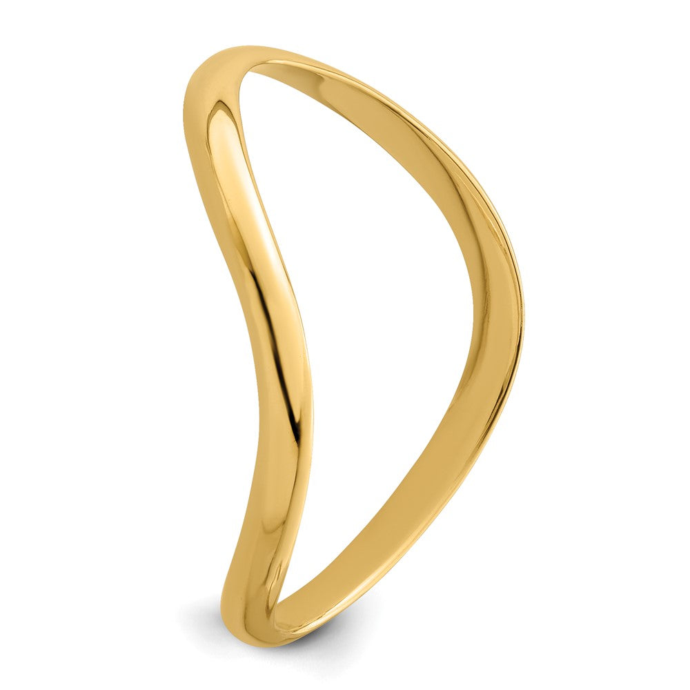 14K Wave Fashion Thumb Ring Size 9