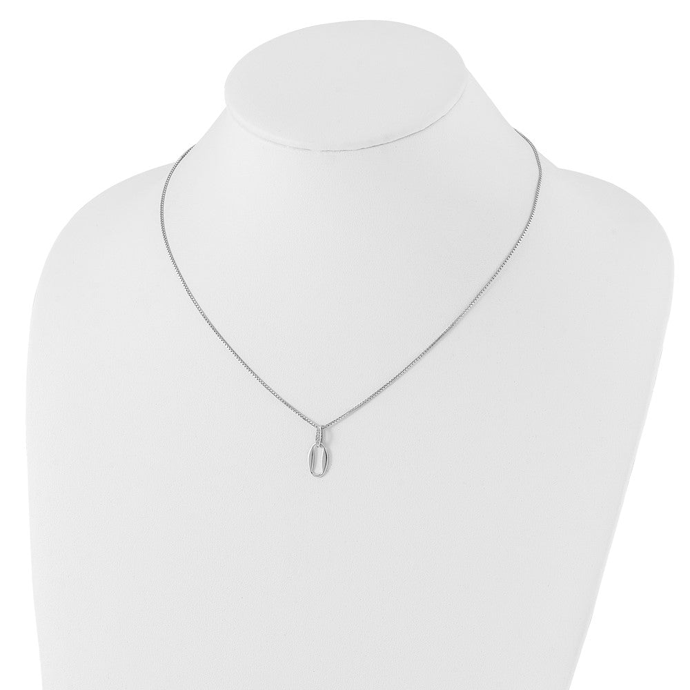 White Ice Sterling Silver Rhodium-plated 18 Inch Diamond Necklace with 2 Inch Extender 18 Inches