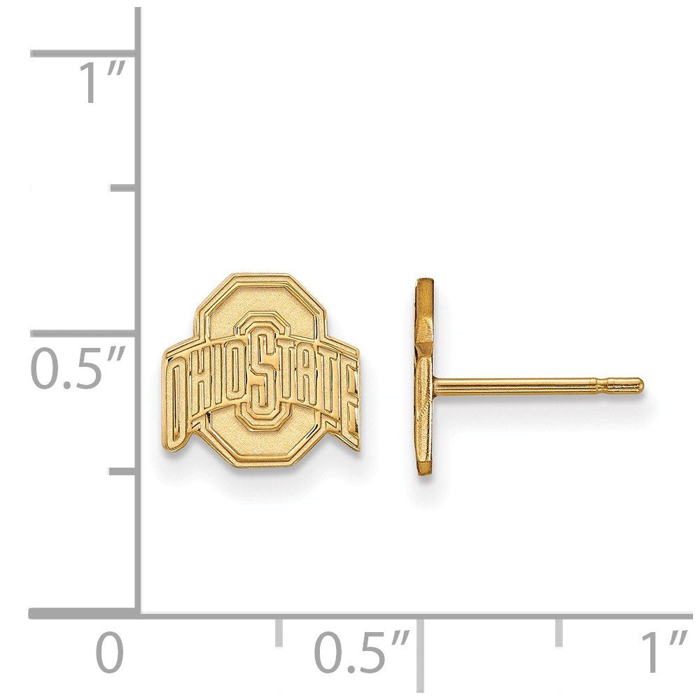 Women's Ohio State Buckeyes Gold Plated XS Post Earrings