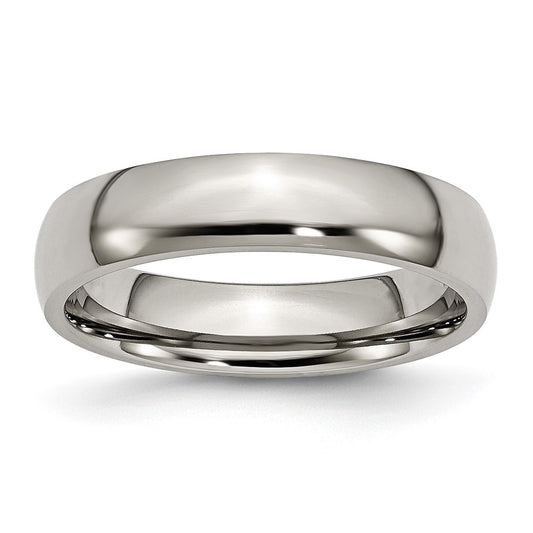 Titanium 5mm Polished Band Size - 9