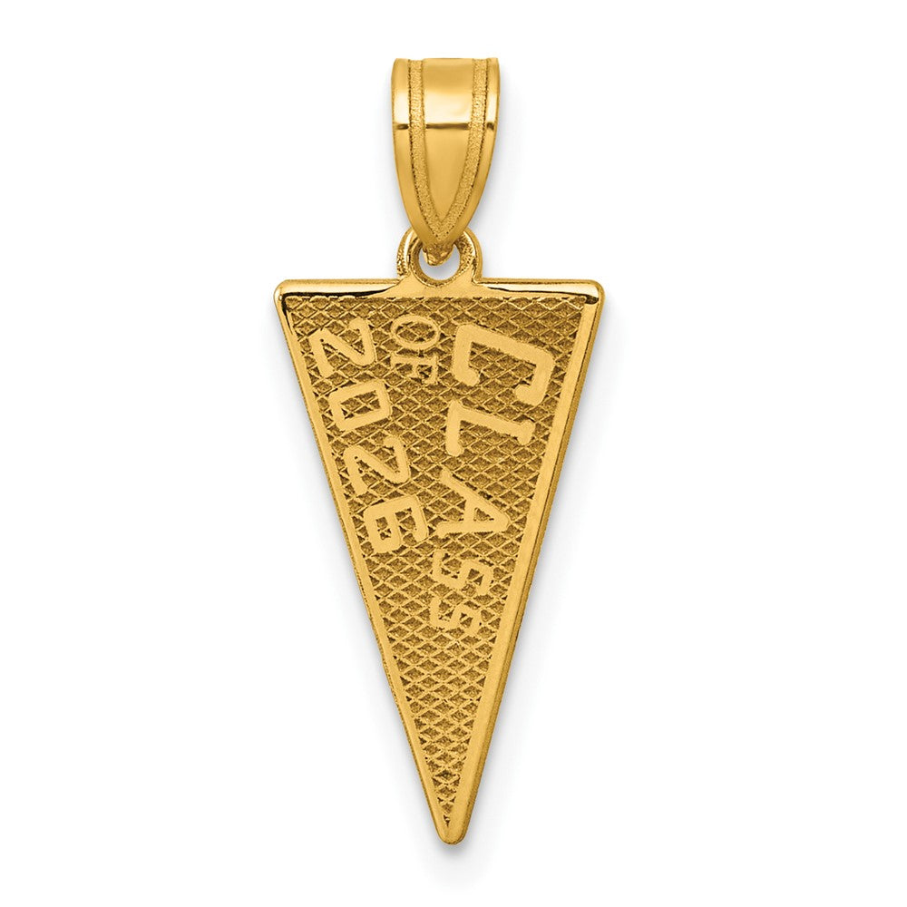 14K Class Of 2026 Rally Flag / Graduation Charm