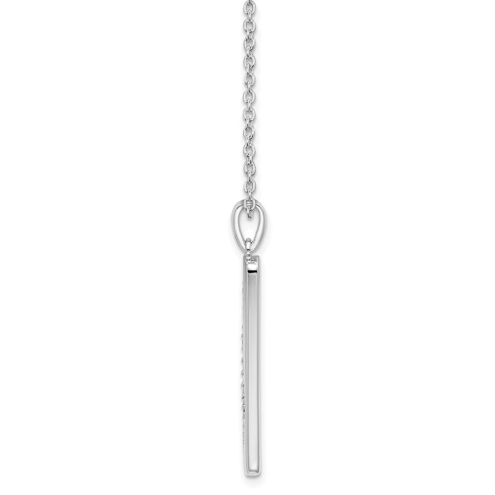 White Ice Sterling Silver Rhodium-plated 18 Inch Diamond Necklace with 2 Inch Extender 18 Inches