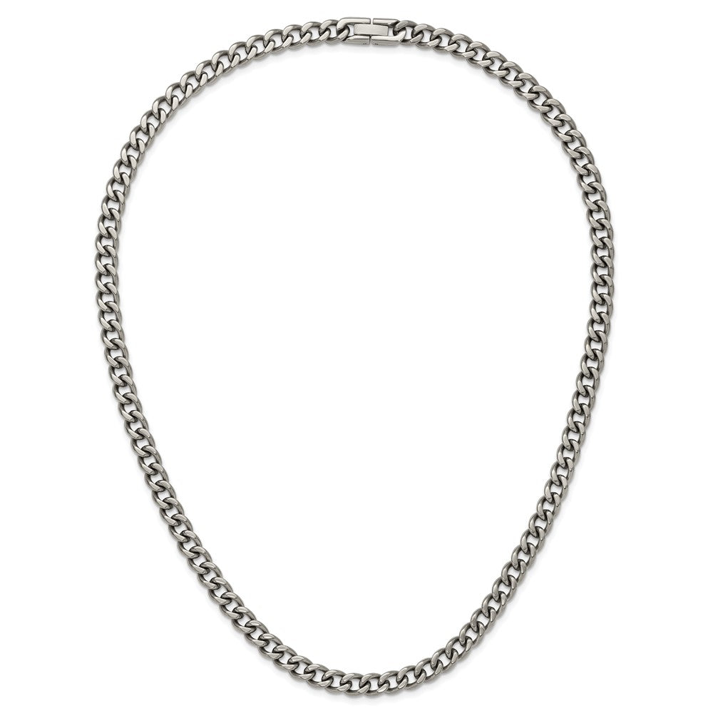 Titanium Polished 7.5mm 22in Curb Chain