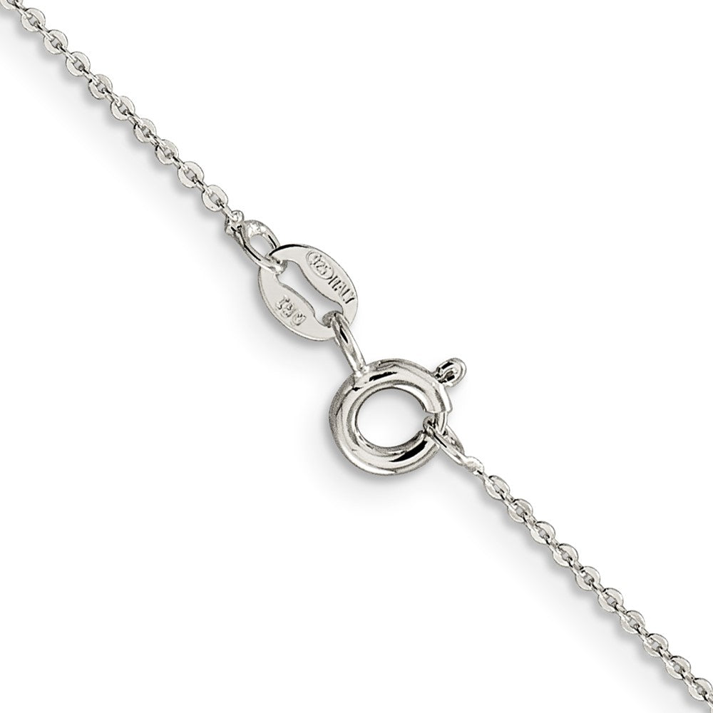Sterling Silver 1.15mm Flat Cable Chain 16 Inches