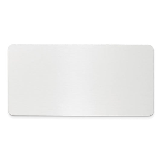 1 1/2 x 3 Polished Aluminum Plates-Set of 6