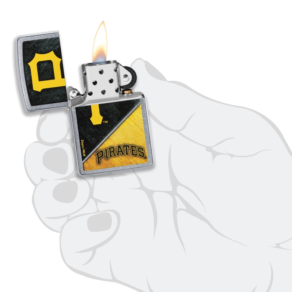 Zippo Street Chrome Pittsburgh Pirates Color Image MLB Lighter