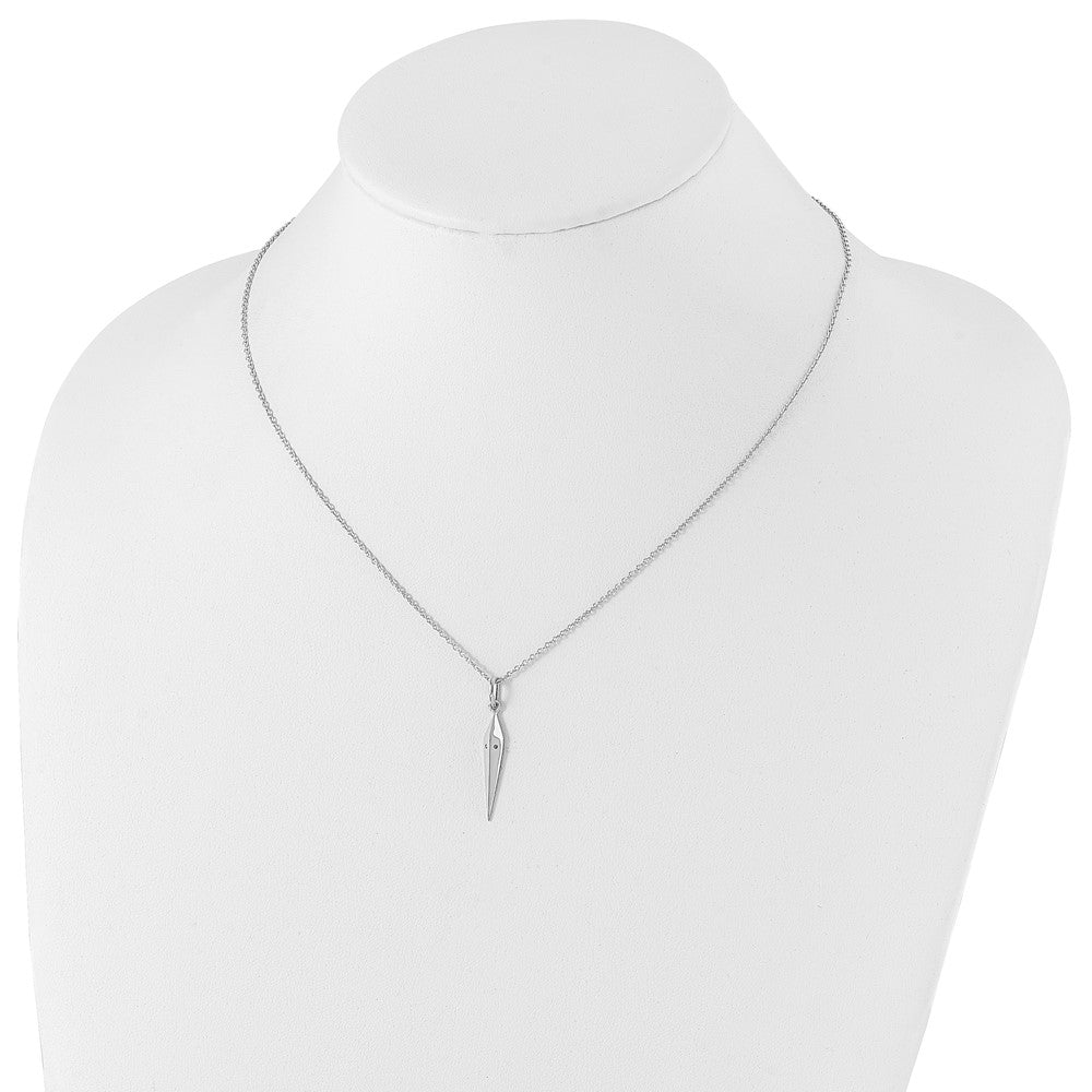 White Ice Sterling Silver Rhodium-plated 18 Inch Diamond Necklace with 2 Inch Extender 18 Inches