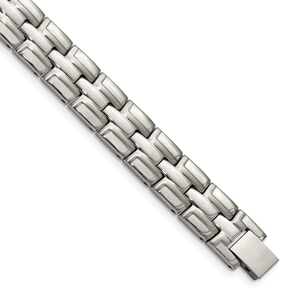 Stainless Steel Brushed and Polished 8.5in Bracelet 8.5 inches