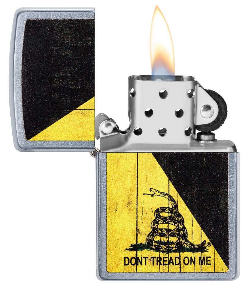 Zippo Don't Tread on Me Street Chrome Pocket Lighter