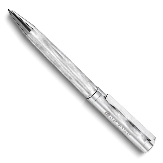 Charles-Hubert Chrome Textured Finish Ballpoint Pen QGM13656