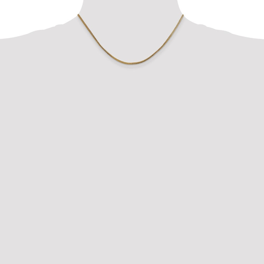 14K 16 inch 1.5mm Franco with Lobster Clasp Chain