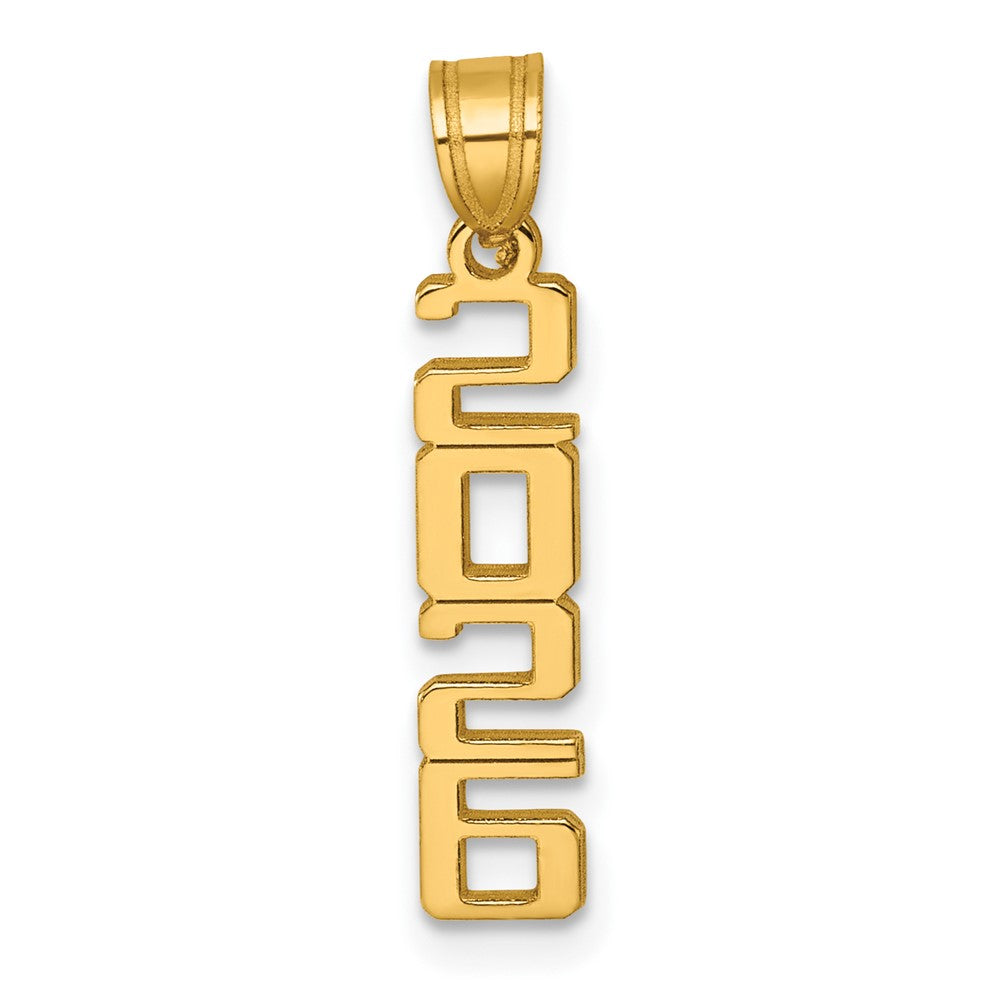 14K Polished Vertical 2026 Graduation Charm