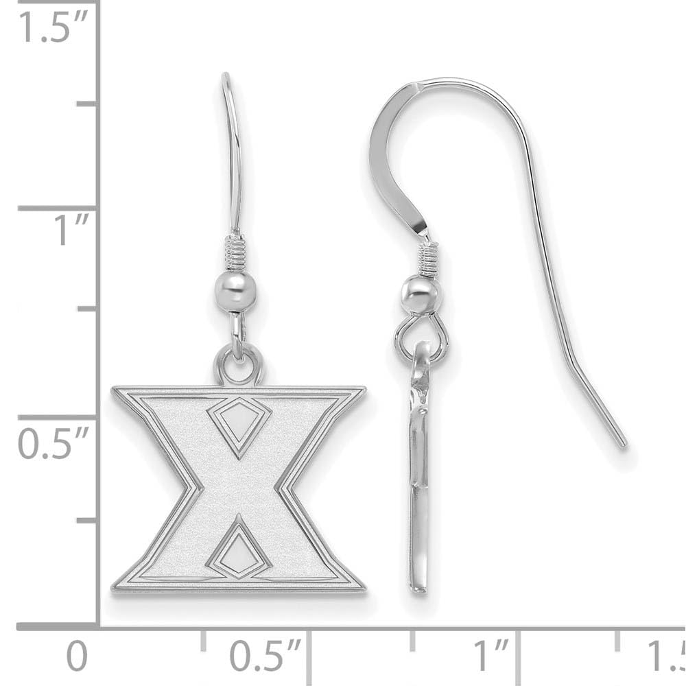 LogoArt Sterling Silver Xavier University Small Dangle Earrings Wire