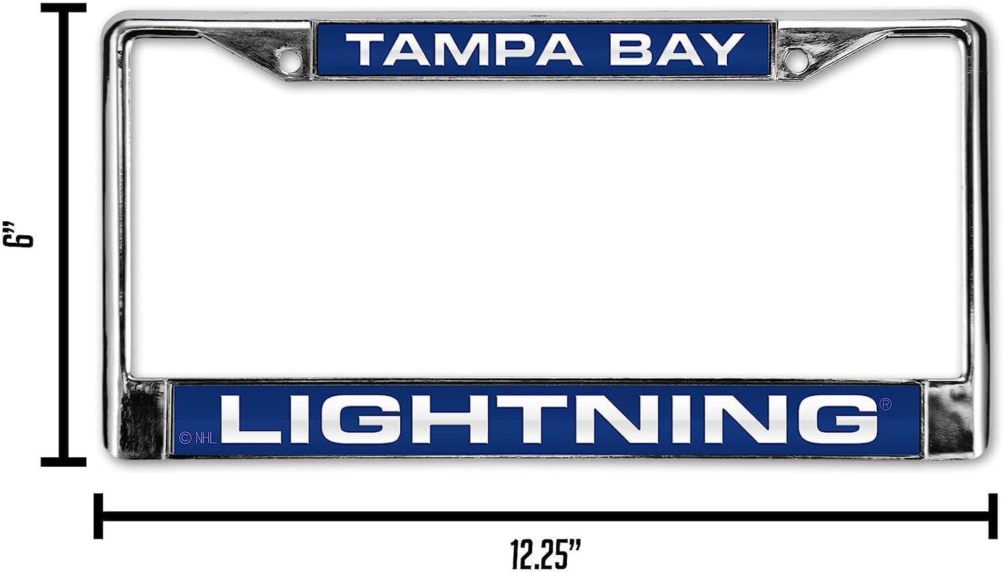 Tampa Bay Hockey Lightning Chrome Metal Laser Cut License Plate Frame
