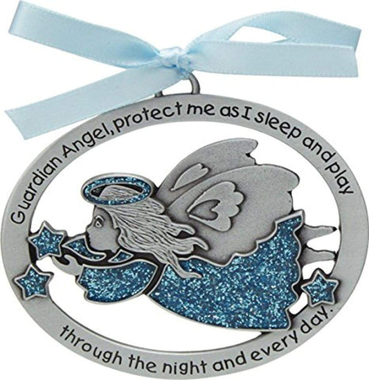 Cathedral Art CM16B Blue Angel Crib Medal for Jewelry Making, 2-1/2 by 2-Inch