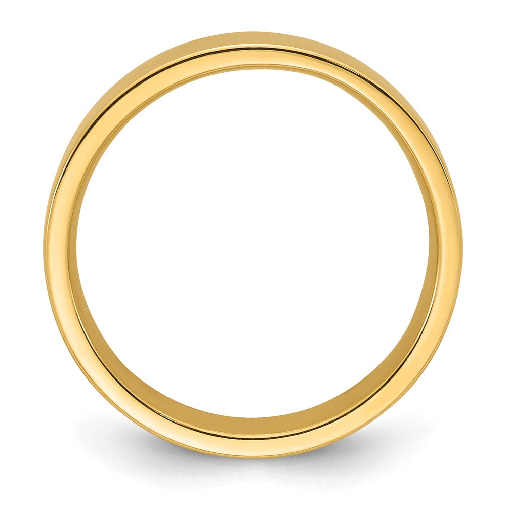 14k Yellow Gold 5mm Standard Weight Flat Comfort Fit Wedding Band Size 9.5