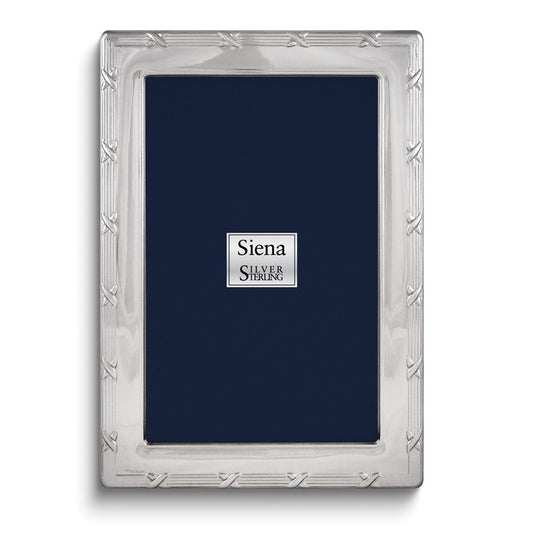 Bilaminate Sterling Silver Reed and Ribbon 7.5x9.5 Frame