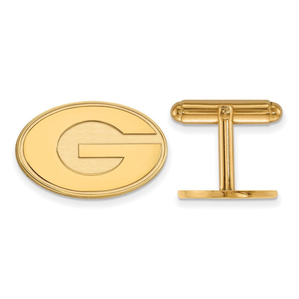Sterling Silver Gold-plated LogoArt University of Georgia Letter G Cuff Links QGP012UGA