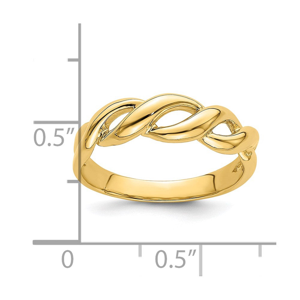 14k Freeform Knot Ring Size 6