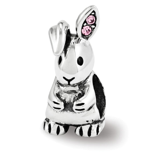Sterling Silver Reflections Crystals Bunny Bead