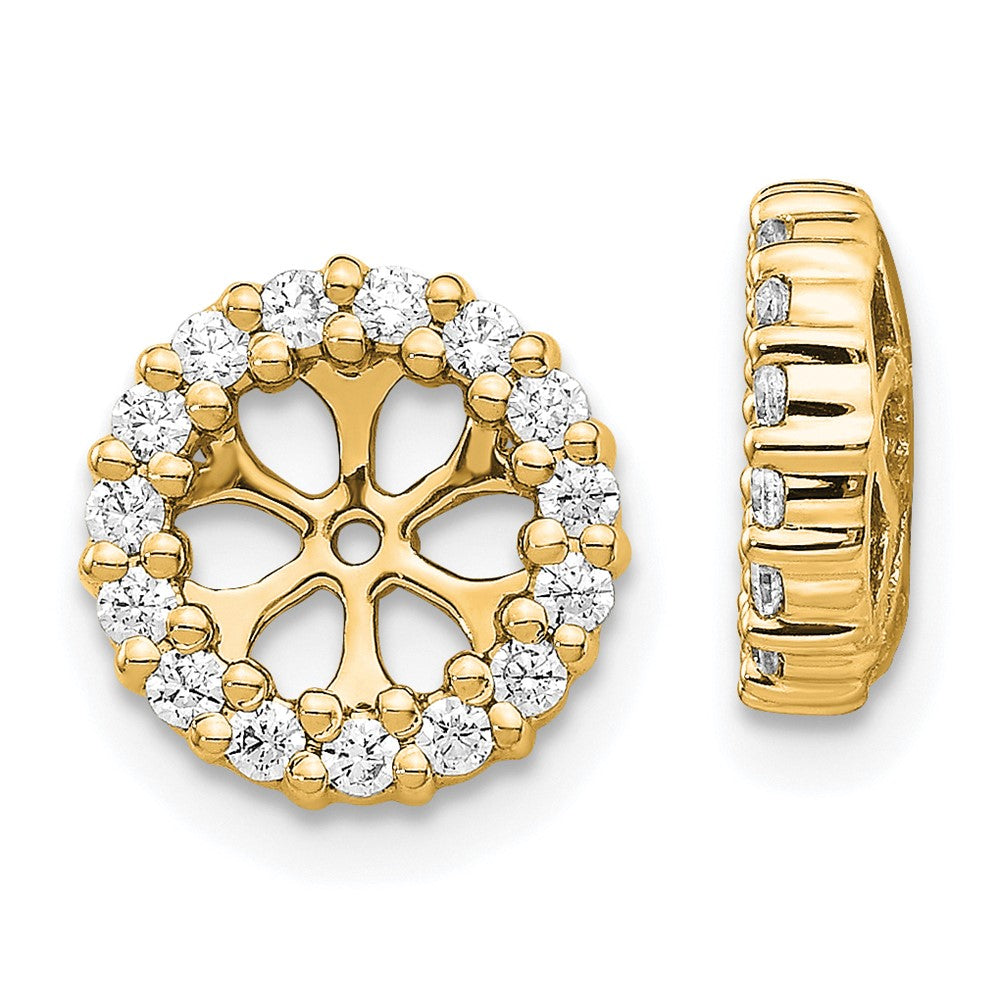14k 1/2 carat Lab Grown Diamond VS/SI+ G+ for 5.25 mm Earring Jacket