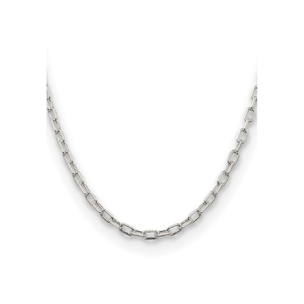 Sterling Silver 4.5mm Diamond-cut Long Link Cable Chain 26 Inches
