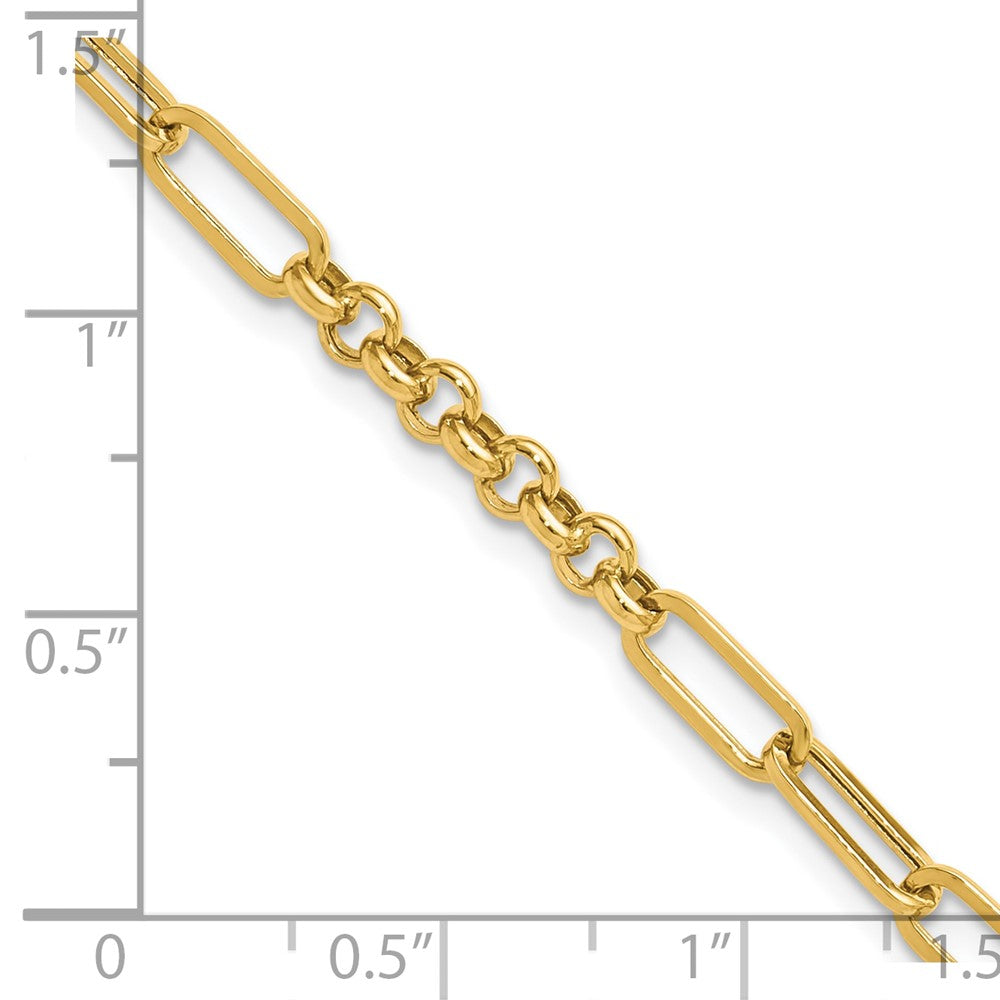 14K Polished Fancy Link Bracelet 7.5  inches
