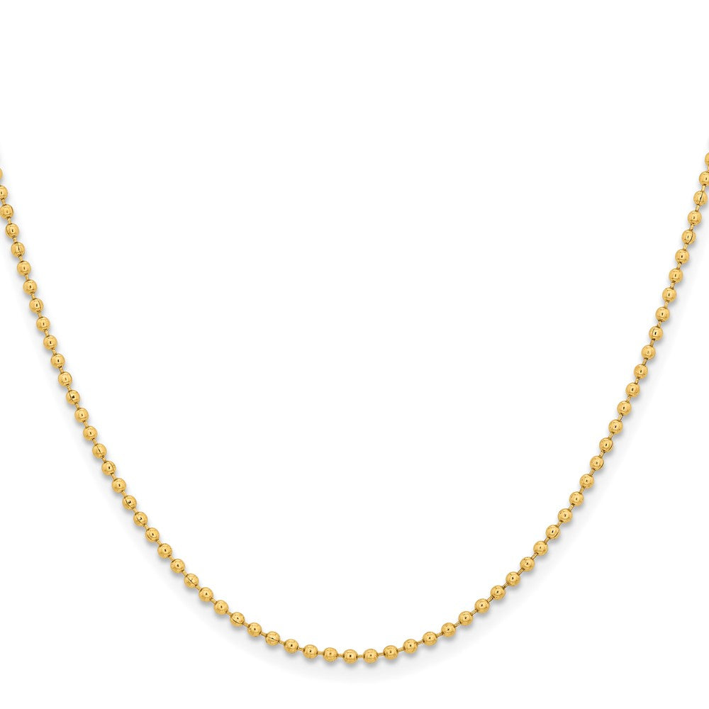 Stainless Steel Polished Yellow IP-plated 2mm 20in Ball Chain