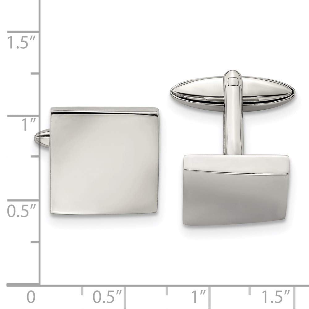 Stainless Steel Polished Cuff Links