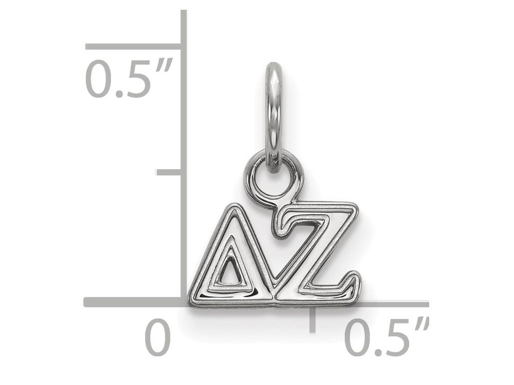 Sterling Silver Official Licensed Greek Sororities Delta Zeta (??) XS Pendant