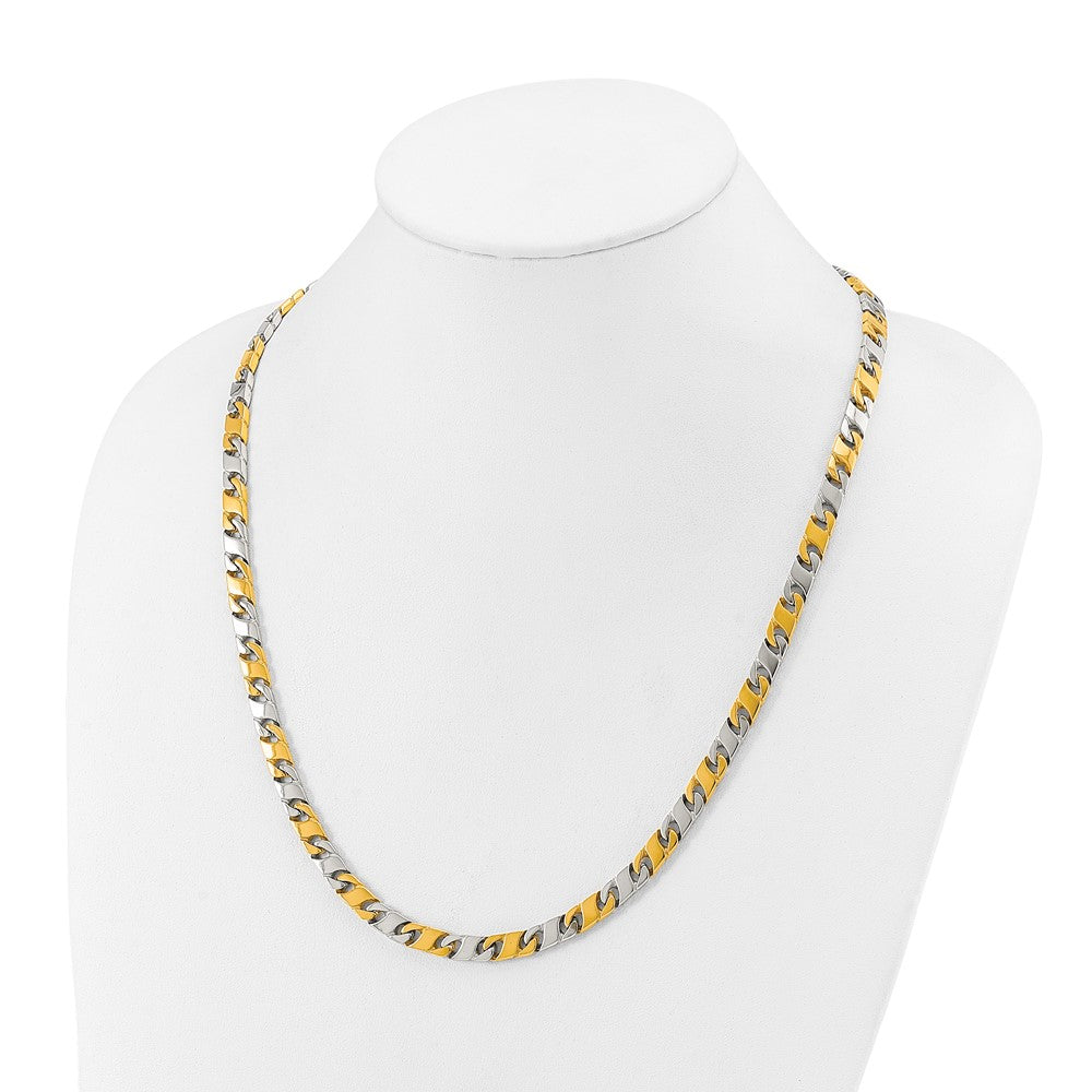 Chisel Stainless Steel Polished Yellow IP-plated 6mm 24 inch Infinity Link Necklace